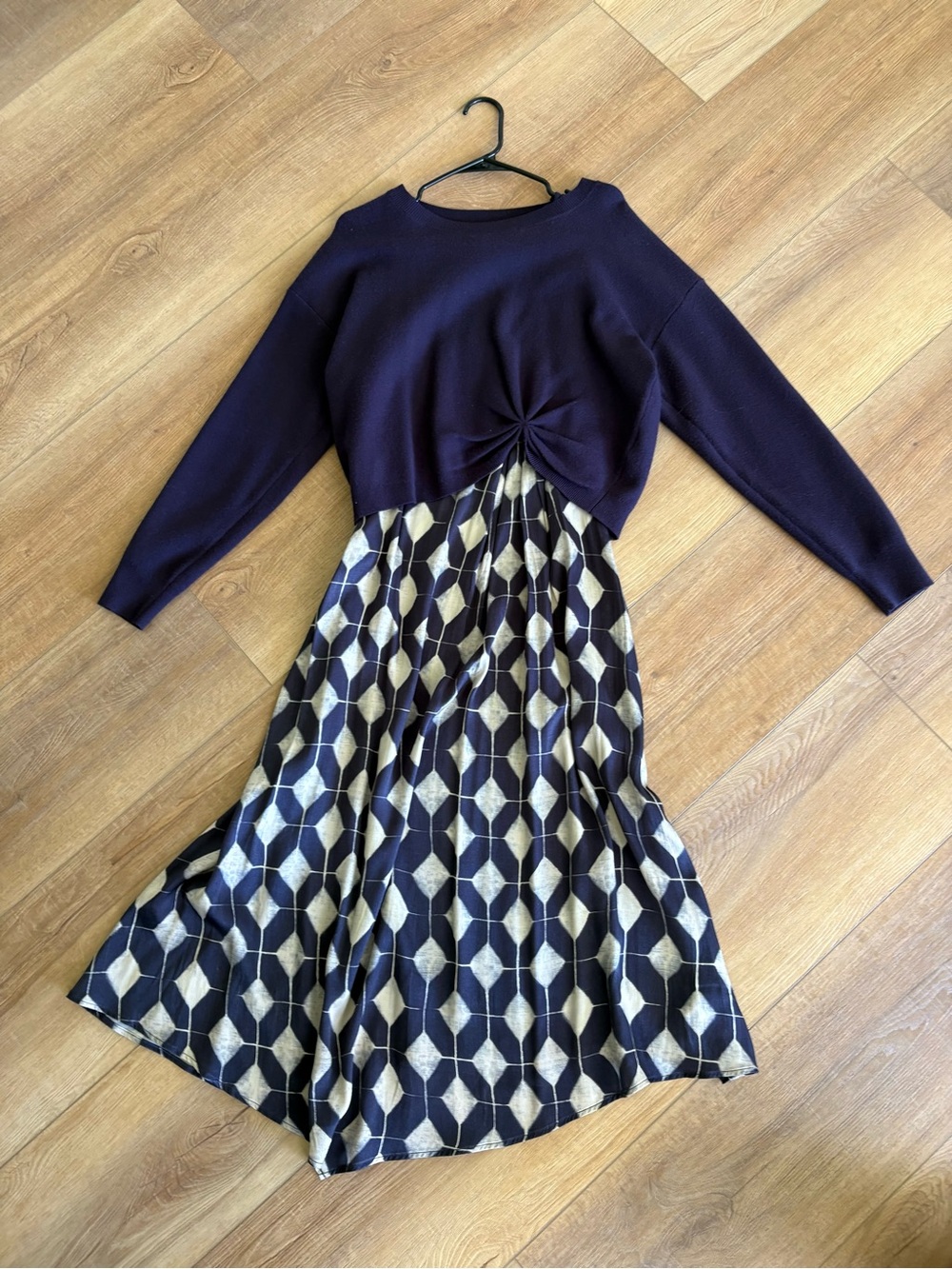 Anthropologie Long-sleeve Mockable Jumper & Midi Skirt